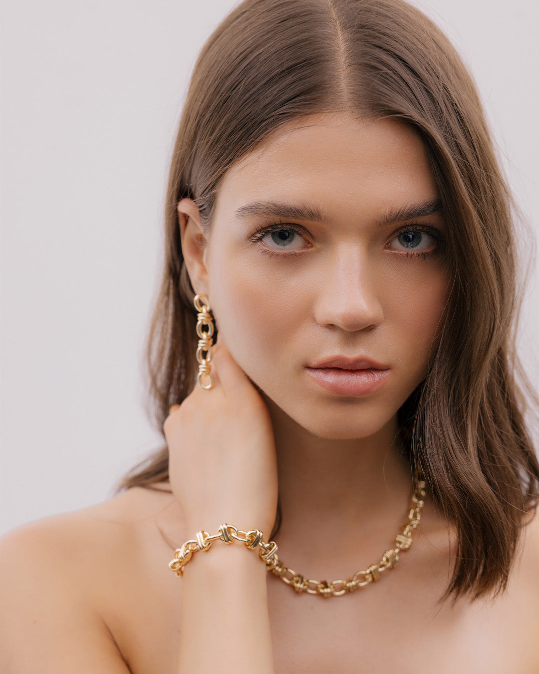 Pulsera Eslabones Cruzados