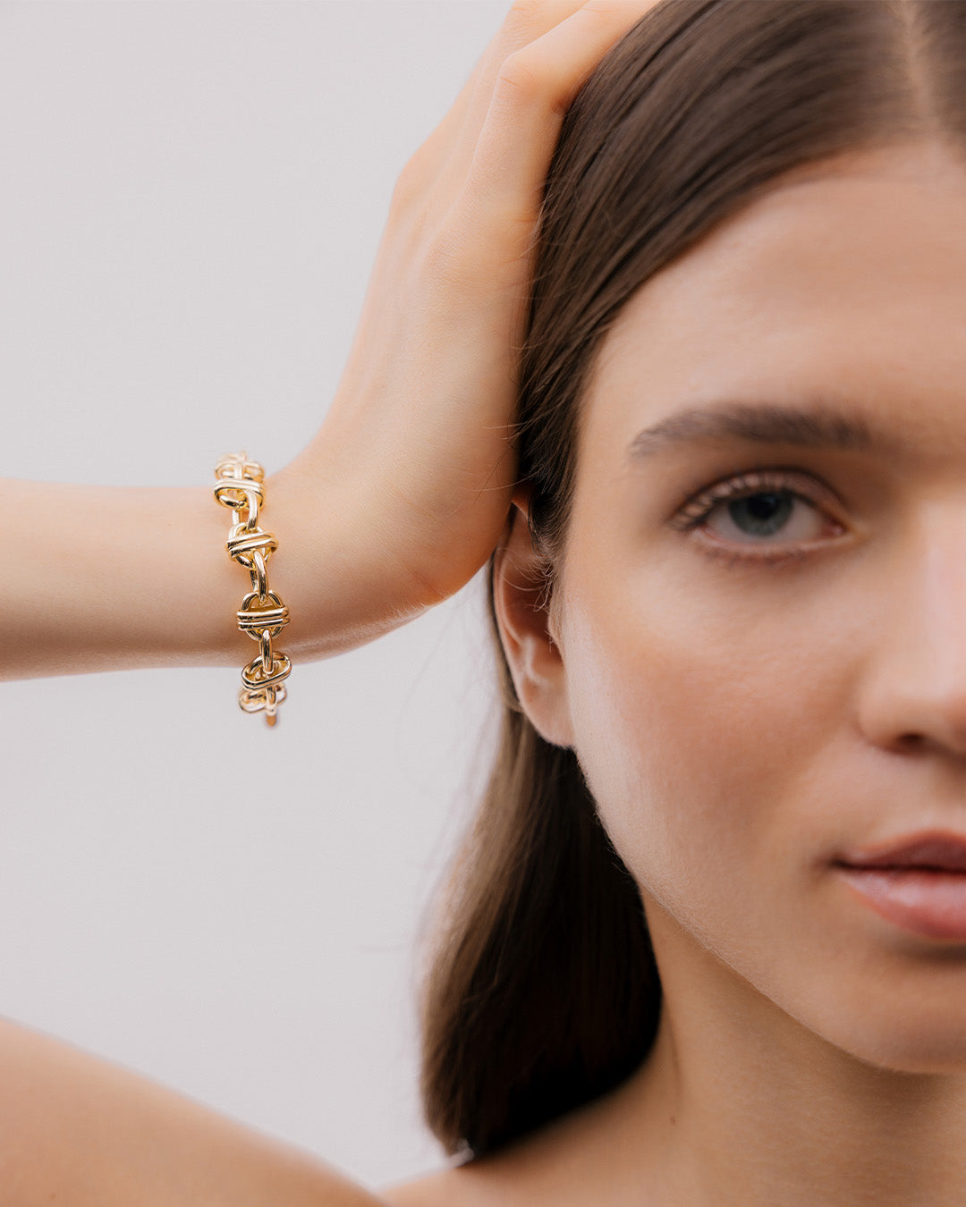 Pulsera Eslabones Cruzados