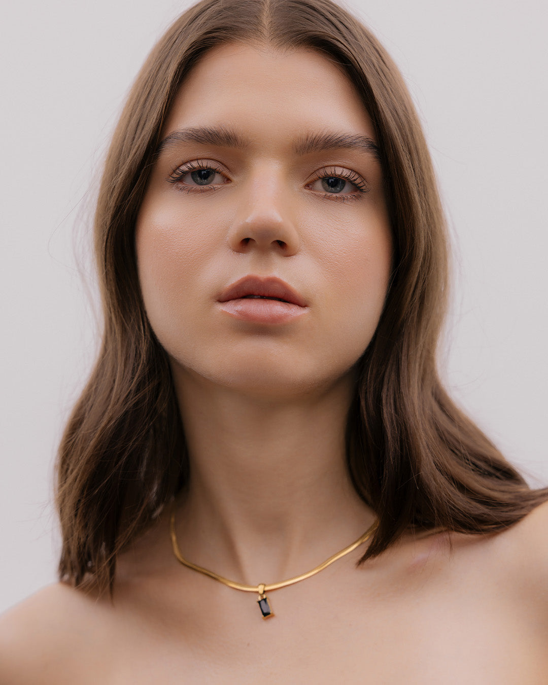 Collar Dije Baguette Negro - Acero Inoxidable