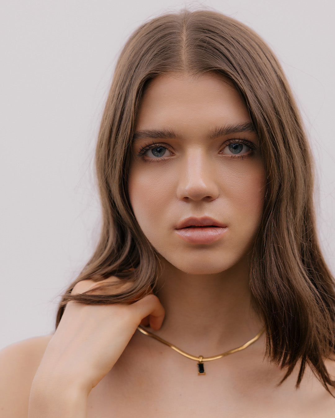 Collar Dije Baguette Negro - Acero Inoxidable