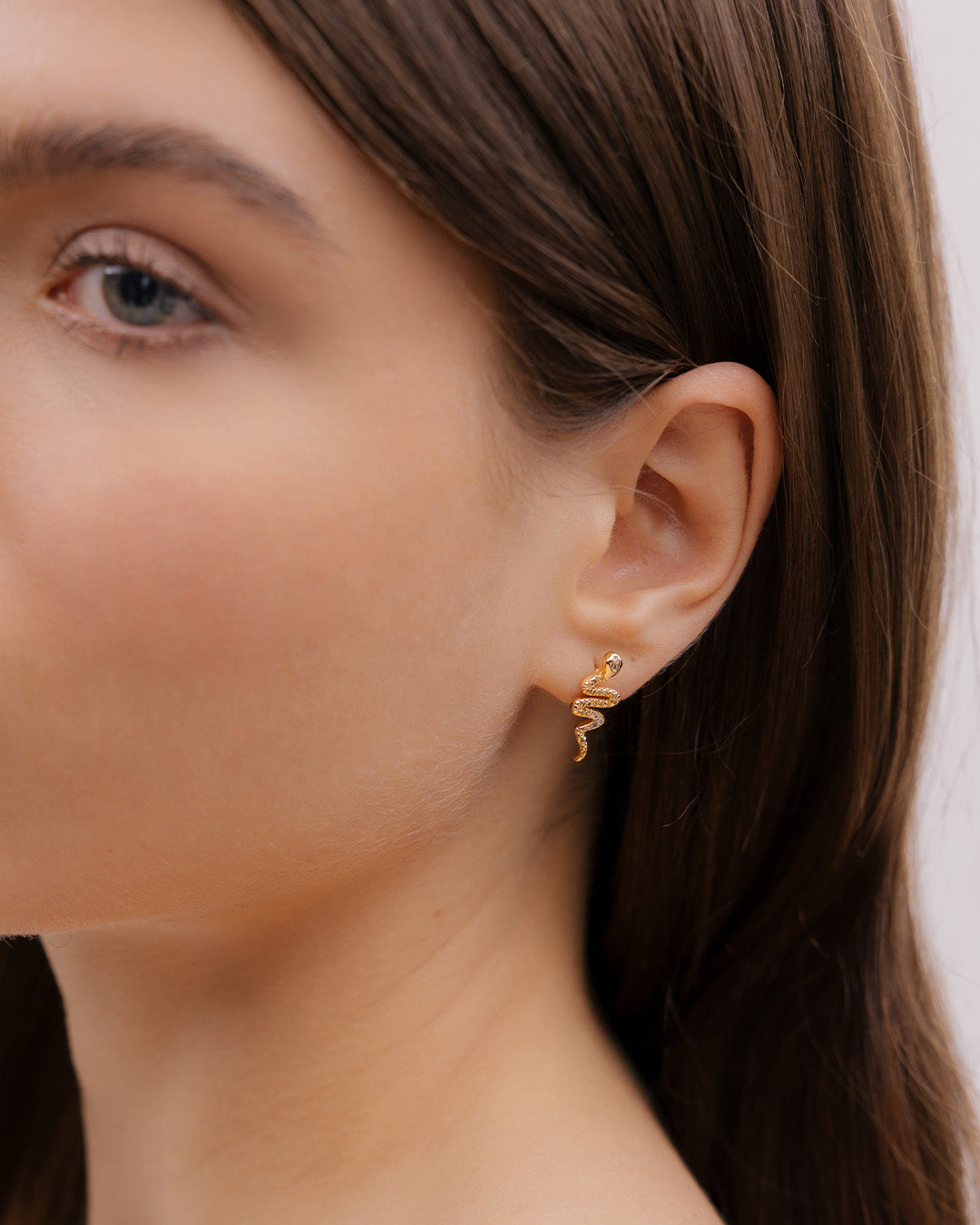 Aretes Serpienete Oro