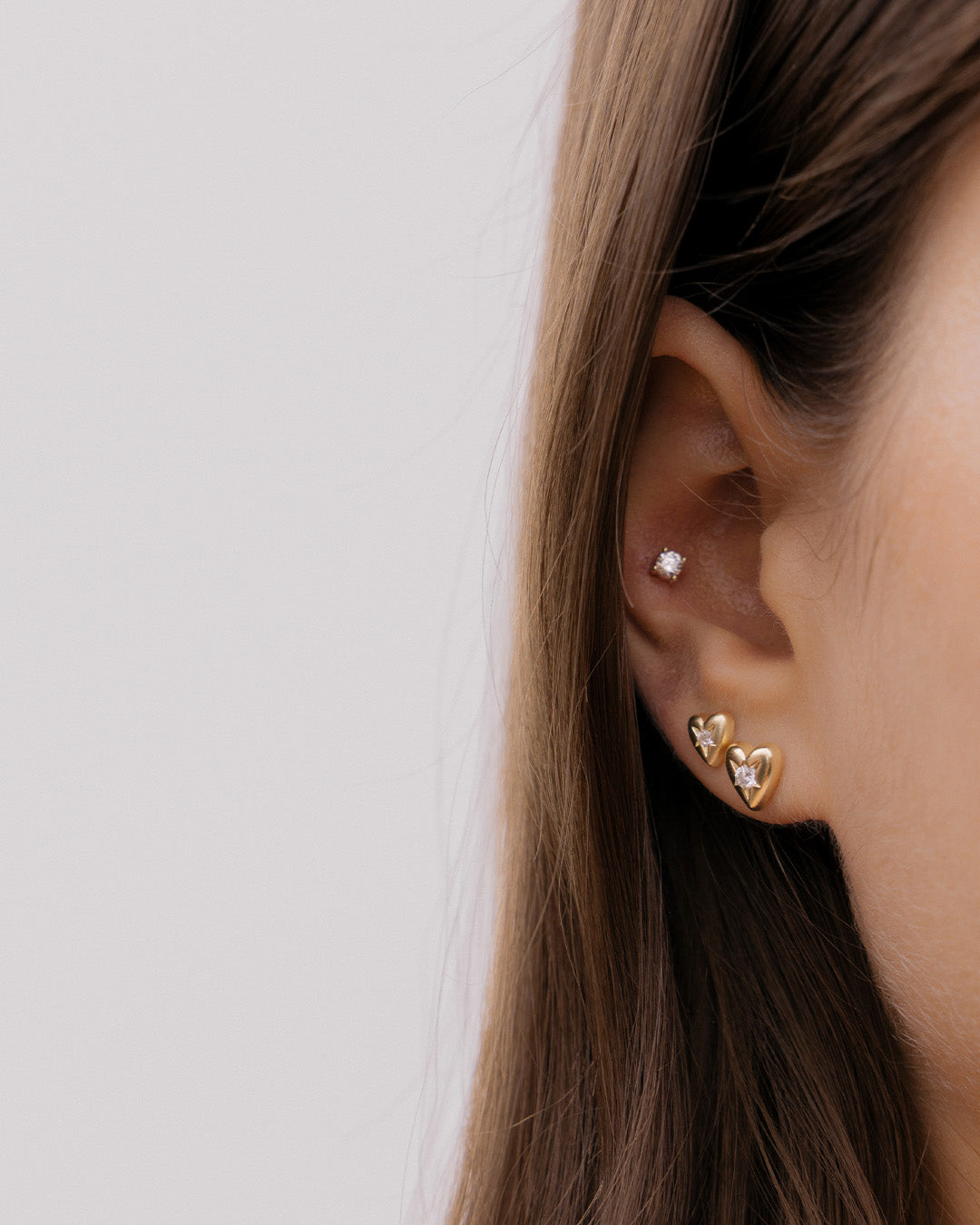 Set X3 Aretes Mini Corazón