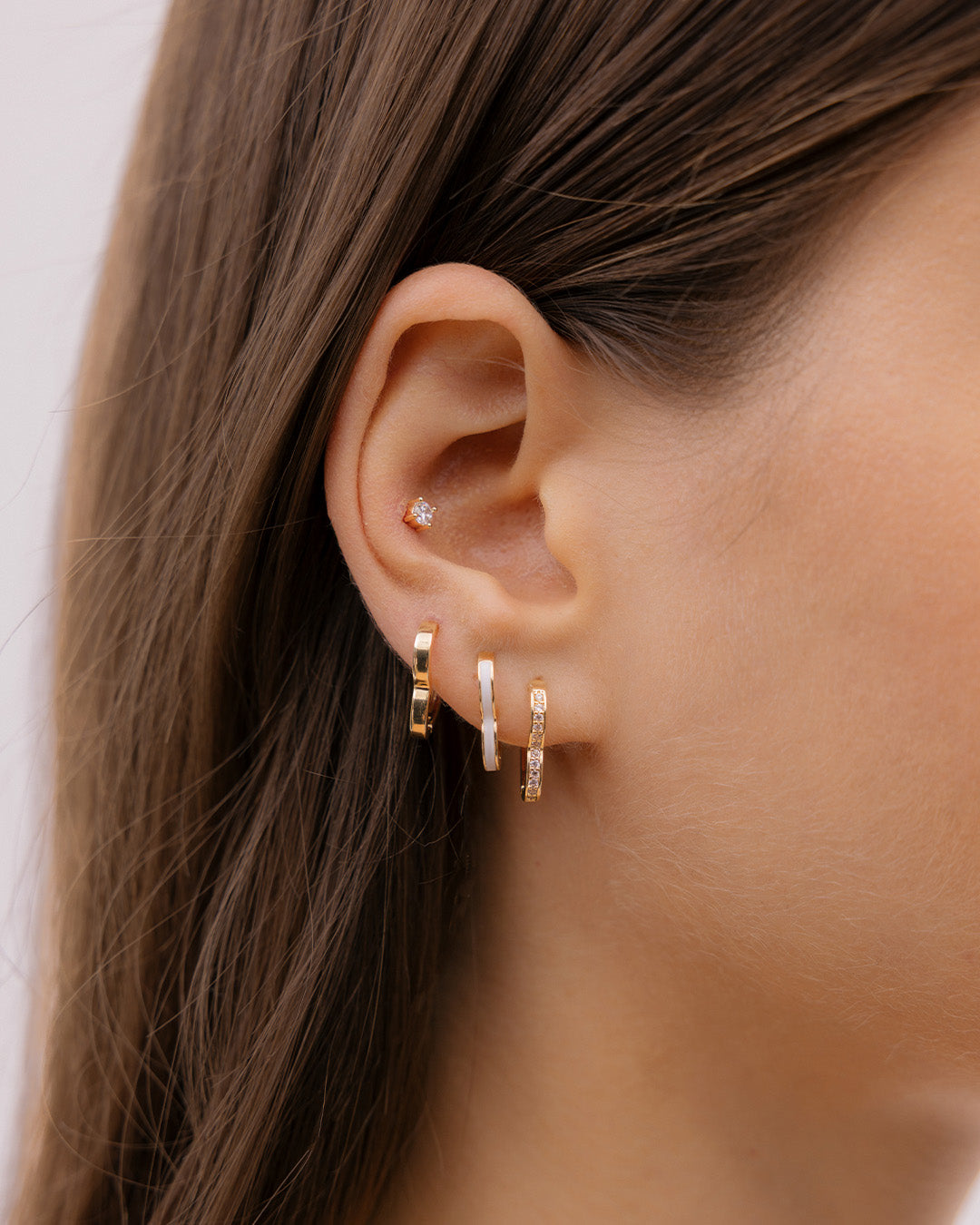 Set X3 Candongas Corazón Liso Oro