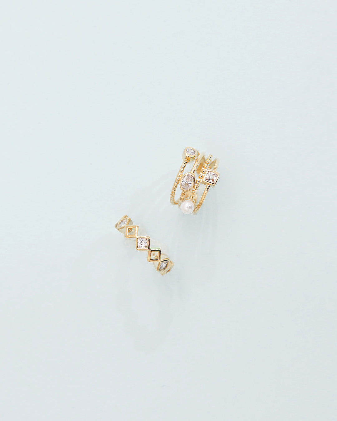 Earcuff Cristales y Perla