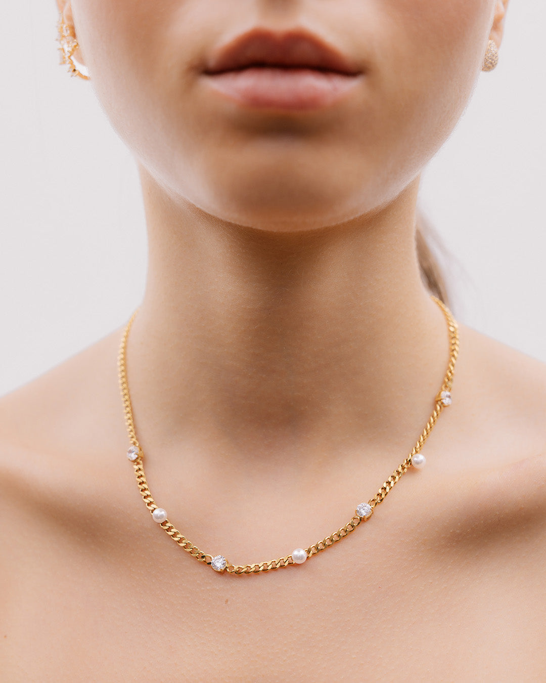 Collar Perlas y Cristales