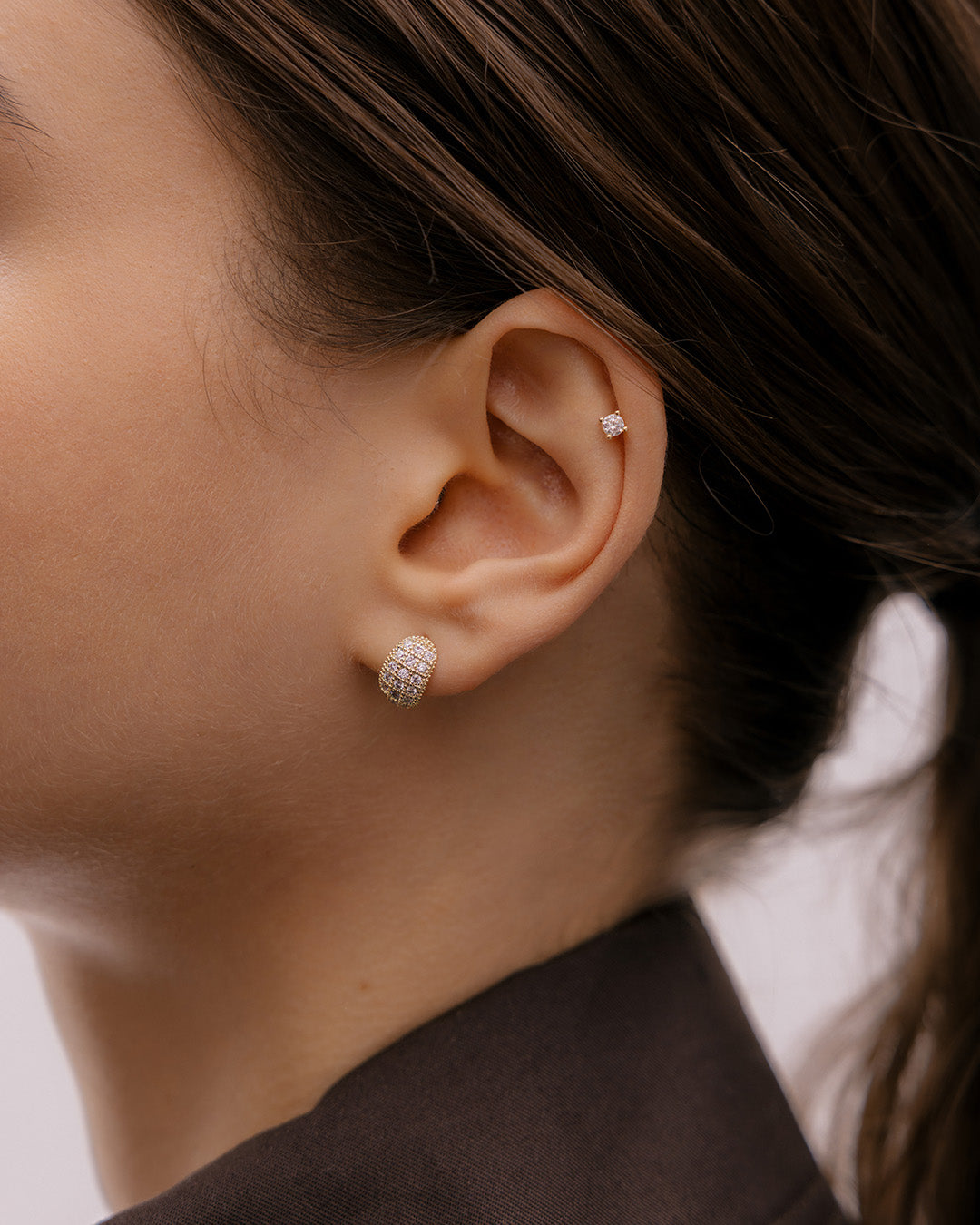 Aretes Rectángulo Pavé