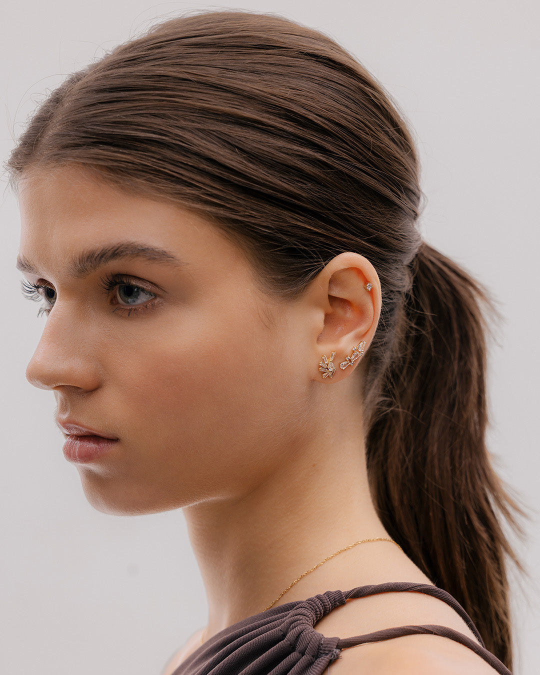 Aretes Abanico Cristal