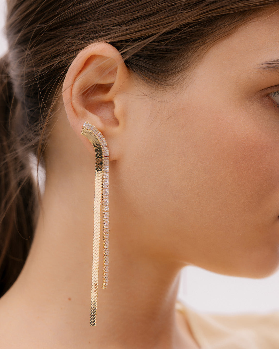 Aretes Maxi Cristales Oro