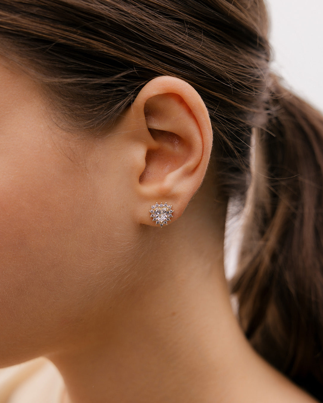 Aretes Corazón Cristales