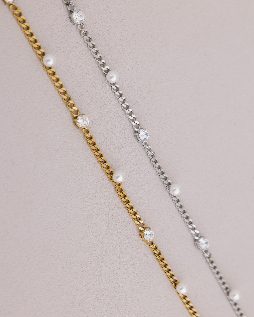 Collar Perlas y Cristales