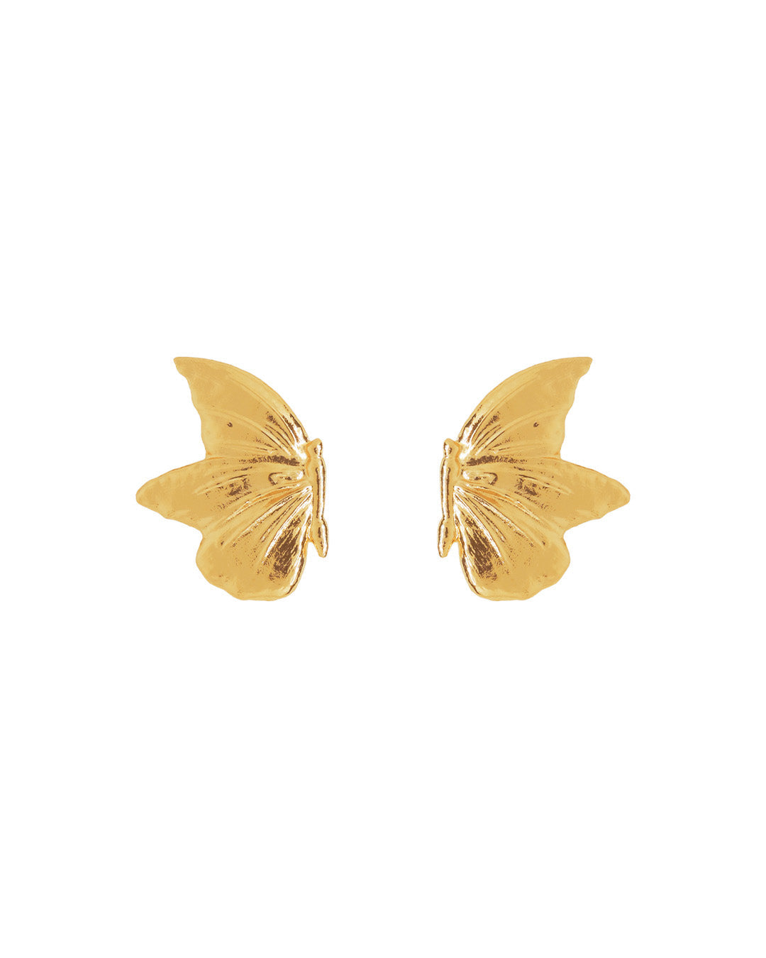 Aretes Monarca medianos con forma de mariposa