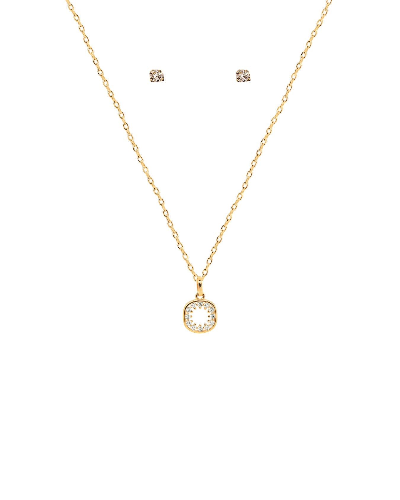 Collar Cuadro Cristales