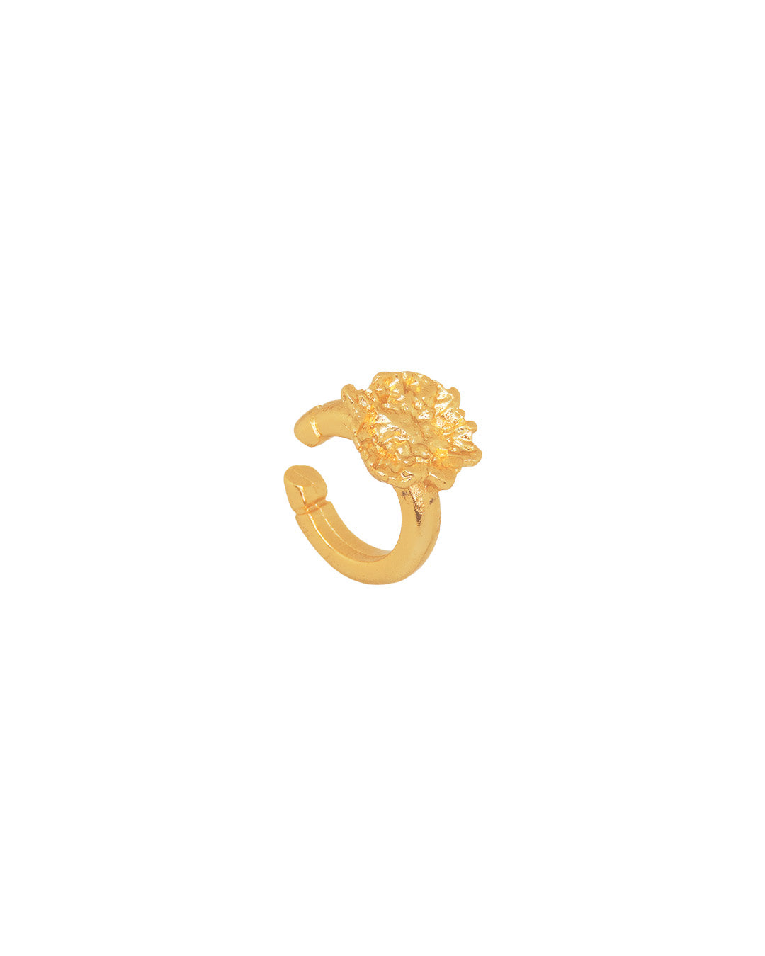 Earcuff Caleana con diseño de hoja martillada