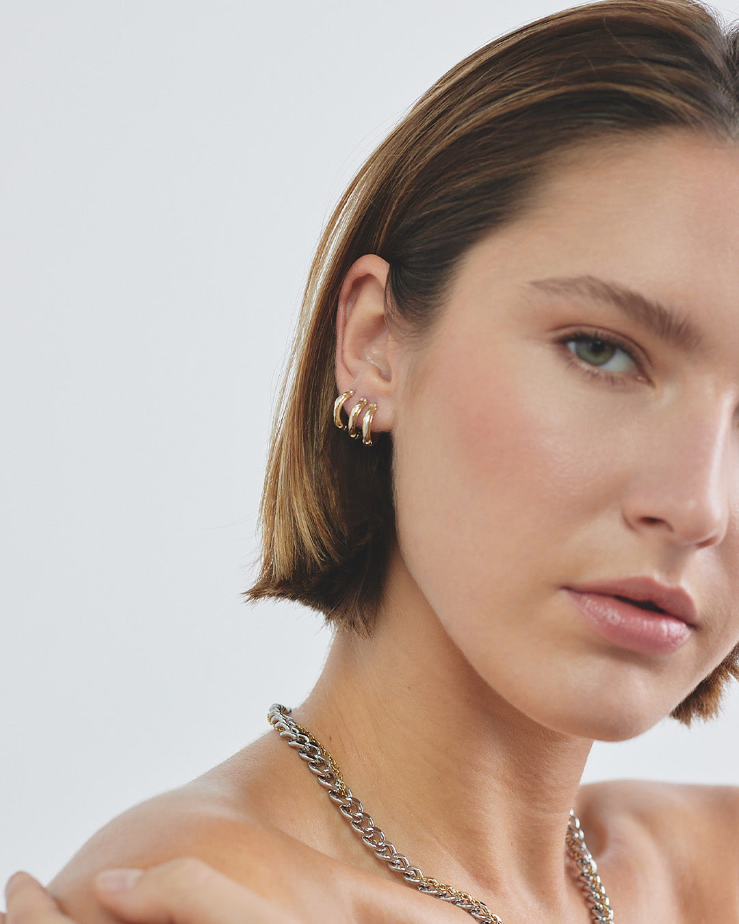 Set X3 Candongas Oro Y Plata