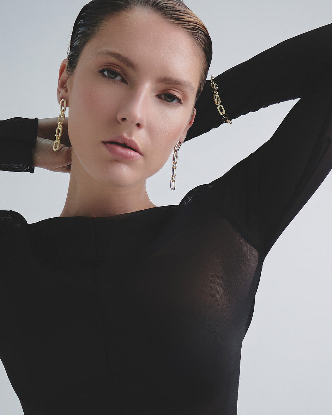 Aretes Eslabones Oro