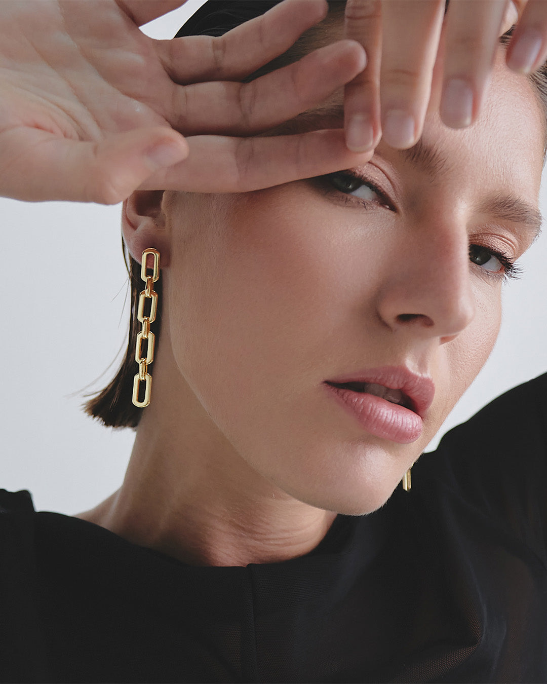 Aretes Eslabones Oro