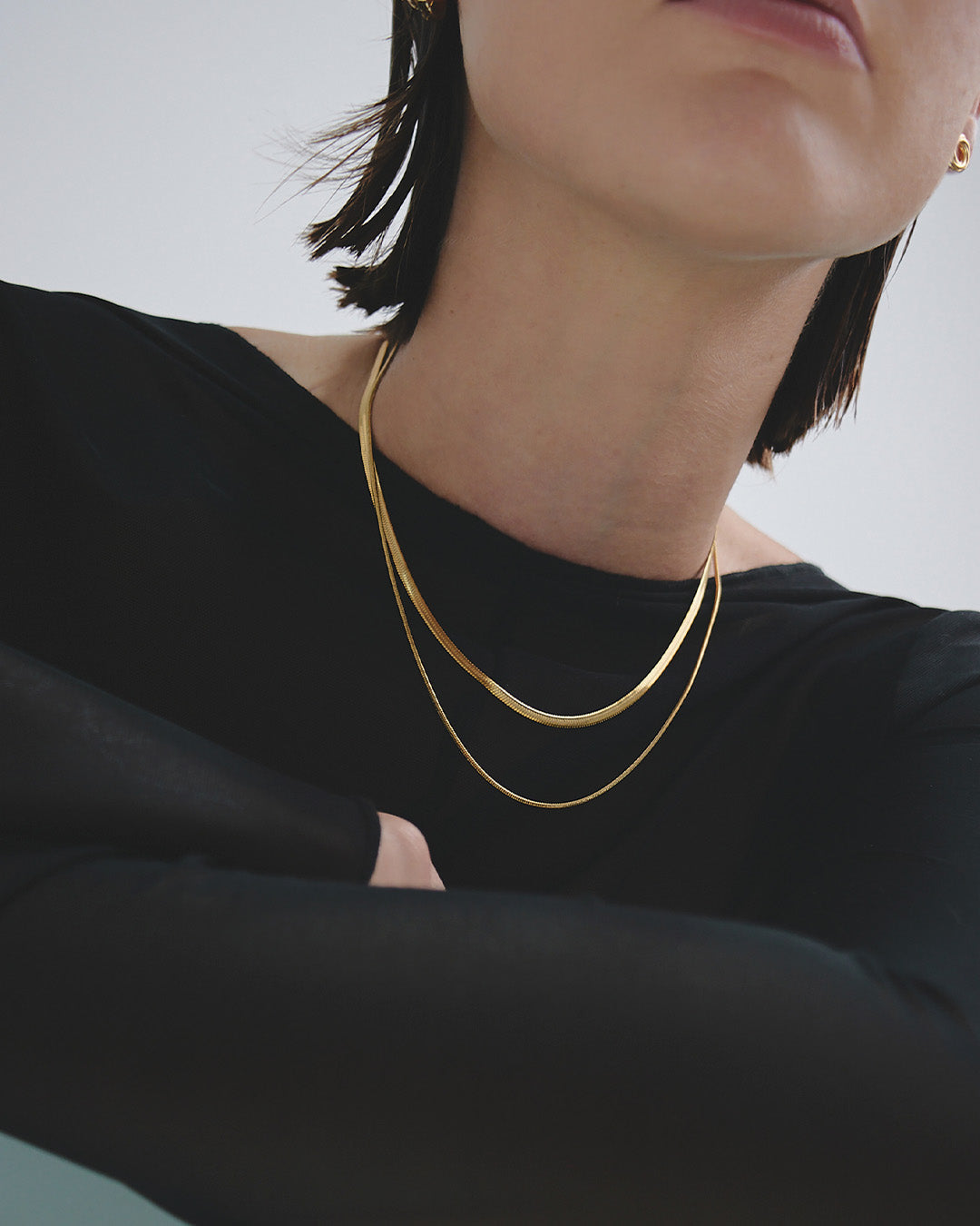 Collar Doble Oro - Acero Inoxidable